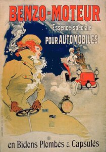 Plakát a "Benzo-Moteur" motorolajat reklámozó plakát, 1901 (színes litho.)